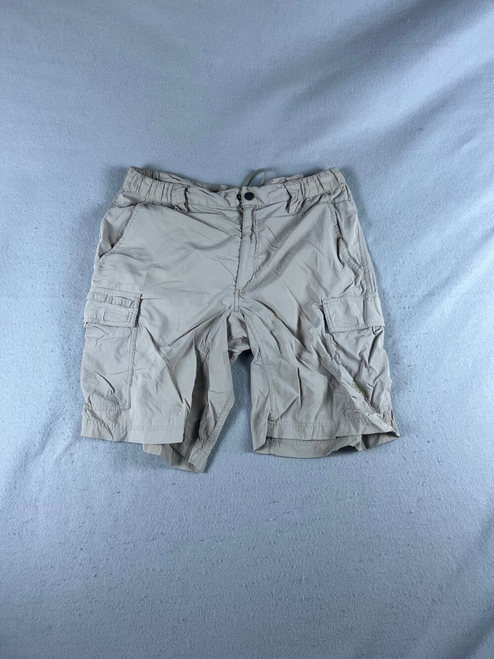 The North Face Cargo Shorts Mens 32 Beige Ripstop Utility Hiking Outdoor Sports